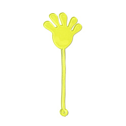 Желтый ТПР стресс-игрушка, забавная сенсорная игрушка непоседа, для снятия стресса и тревожности, липкая рука, желтые, 171 мм, отверстие : 2 мм
