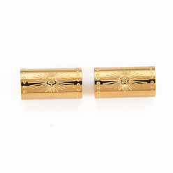 Echt 14 k vergoldet 304 Edelstahlkugeln, Spalte mit Stern, echt 14 k vergoldet, 12x6 mm, Bohrung: 1.8 mm