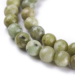 Idocrase Natural Idocrase Beads Strands, Vesuvianite Beads, Round, 4mm, Hole: 1mm, about 100pcs/strand, 16 inch