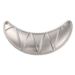 Платина Стеллаж гальваника латунь большие подвески, без кадмия и без свинца, долговечный, луна, платина, 60.5x36x3.5 мм, отверстие : 1.2 мм