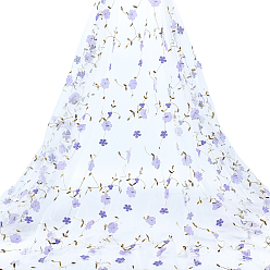 Лиловый 6 ярдов цветочного узора из молочного волокна сетчатая ткань, аксессуары для платья, сирень, 1300 мм