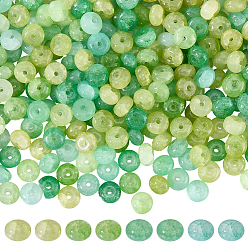 (52) Непрозрачная лаванда 304шт 4 цветные стеклянные бусины нити, имитация драгоценных камней, рондель, окрашенные, разноцветные, 8~8.5x4.5~5 мм, отверстие : 1~1.2 мм, о 76шт / цвет