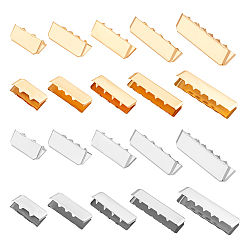 (52) Непрозрачная лаванда 120 шт 10 стили обжимные концы железной ленты, тесьма заканчивается, разноцветные, 15~38.5x8.5~12x8~10 мм, 12 шт / стиль