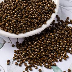 (RR4492) Дуракоат Окрашенный Непрозрачный Коньяк Миюки круглые бусины рокайль, японский бисер, (rr 4492) непрозрачный коньяк, окрашенный в дюракоат, 8/0, 3 мм, отверстие : 1 мм, Около 2111~2277 шт / 50 г