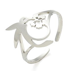 Нержавеющая Сталь Цвет 304 открытые кольца из нержавеющей стали, модные украшения для рук, показать на картинке, цвет нержавеющей стали, 18 мм, внутренний диаметр: 18.5 мм