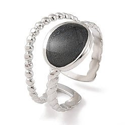 Нержавеющая Сталь Цвет 304 эмалированные открытые манжеты из нержавеющей стали для женщин, цвет нержавеющей стали, 12.5 мм, внутренний диаметр: регулируемый