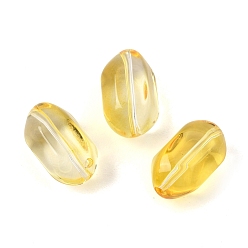 Gold Baking Paint Glass Beads, Oval, Gold, 20x11.5x13mm, Hole: 1.4mm