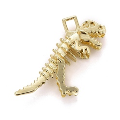 Золотой Подвески из сплава , без кадмия и без свинца, 3d тираннозавр, золотые, 28.5x34.5x10 мм, отверстие : 4x3 мм
