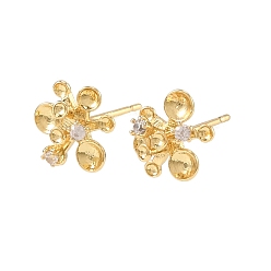 Real 14K Gold Filled Медные серьги с цирконом, фейерверк, real 14 k золото заполнено, 17 мм, штифты : 10x10 мм