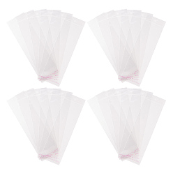 Прозрачный OPP мешки целлофана, прямоугольные, прозрачные, 24x7 см, отверстия: 0.8 cm