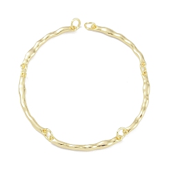 Настоящее золото 18K Изготовление браслета-цепочки с текстурированными латунными звеньями, реальный 18 k позолоченный, 6-1/4 дюйм (16 см)