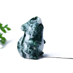 Камень с Зелеными Точками Натуральные зеленые пятна, фигурки мышей из яшмы, статуи для украшения рабочего стола для домашнего офиса, 35 мм