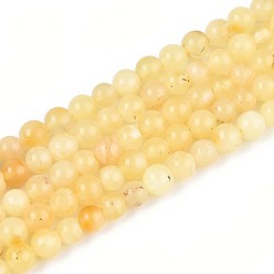 Янтарный Нити бусин из натурального желтого янтаря, круглые, 3.5~4.5 мм, отверстие : 0.5 мм, около 98 шт / нитка, 15.16 дюйм (38.5 см)