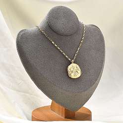 Весы 304 ожерелья с подвесками в виде созвездий из нержавеющей стали, реальный 18 k позолоченный, Весы, 18.19 дюйм (46.2 см)