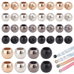 (52) Непрозрачная лаванда 80шт 4 цвета сплава европейские бусины, бусины с большим отверстием, рондель, разноцветные, 9x7 мм, отверстие : 4.7 мм, 20 шт / цвет