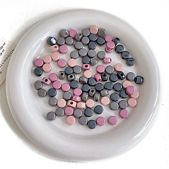 (52) Непрозрачная лаванда Непрозрачные акриловые бусины, плоско-круглые, разноцветные, 8.8x5.6 мм, отверстие : 3 мм