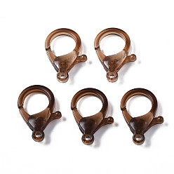 Седло Коричневый Прозрачные акриловые застежки в виде когтей лобстера, седло коричневый, 25.5x18x6 мм, отверстие : 1.8 мм