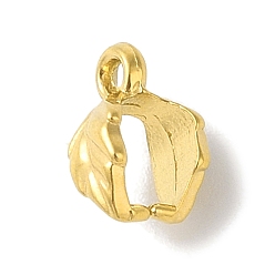 Золотой 304 нержавеющей стали ледоруб прижимные поручительств, лист, золотые, 9x4 мм, отверстие : 1 мм, штифты : 0.8 мм