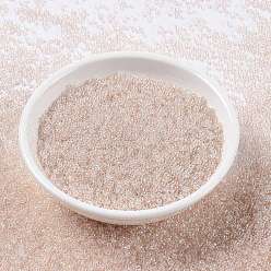 (RR330) Прозрачный Розовый Туманный Блеск Миюки круглые бусины рокайль, японский бисер, 15/0, (rr 330) прозрачный розовый блеск тумана, 1.5 мм, отверстия : 0.7 mm, около 250000 шт / фунт