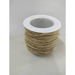 Светло-коричневый Джутовый шнур, джутовая струна, джутовый шпагат, для изготовления ювелирных изделий, загар, 2 мм, около 10.93 ярдов (10 м) / рулон