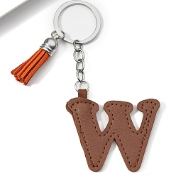 Letter W Брелки из искусственной кожи, украшения для сумок и кошельков, алфавит, Буква W, 12x4 см