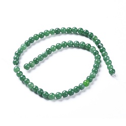 Other Jade Dyed Natural Jade Beads Strands, Round, 6mm, Hole: 1.2mm, about 65pcs/strand, 15.16 inch(38.5cm)