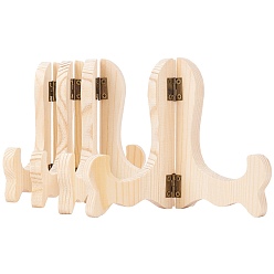 BurlyWood Wood Tea Display Stands, with Iron Finding, BurlyWood, 19x14x0.95cm