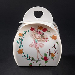 Human Foldable Creative Kraft Paper Box, Wedding Favor Boxes, Favour Box, Paper Gift Box, Colorful, Girl Pattern, 7.2x7x8.3cm