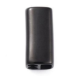 Electrophoresis Black 304 Stainless Steel Multi-strand Links, Cuboid, Electrophoresis Black, 24x10.5x11.5mm, Hole: 8x4.5 & 4mm