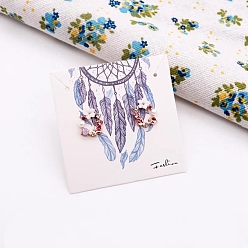 Перо 100 шт. квадратные бумажные карточки для демонстрации сережек, для показа сережек, перо, 6x6 см