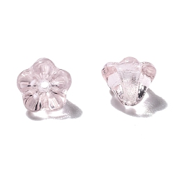 Pink Прозрачные бусины из чешского стекла, цветок, розовые, 6.5x5 мм, отверстие : 0.8 мм, около 357~363 шт / упаковка