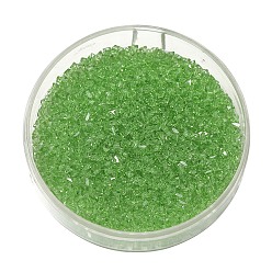 Светло-зеленый Коричневый 100шт 1 набор стеклянных бусин, треугольные бусины, алмазные бусины прозрачные заостренные бусины, оливковый, 3x3x2 мм, отверстие : 0.8 мм, о 100 шт / комплект