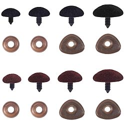 (52) Непрозрачная лаванда Флокированные пластиковые кабошоны для поделок своими руками, игрушка аксессуары, нос, разноцветные, 14x18x17 мм, 80 шт / комплект