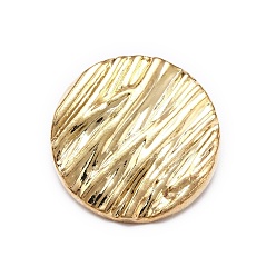 Light Gold 1-Hole Alloy Shank Buttons, Garment Accessories, Flat Round, Light Gold, 30x9mm, Hole: 2.5mm