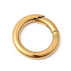 Золотой 304 пружинные кольца из нержавеющей стали, ионное покрытие (ip), кольцо, золотые, 16x2.5 мм, отверстие : 11 мм