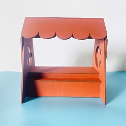 Оранжево-Красный Кукольный домик деревянный кукольный домик деревянный шкаф игрушечный, аксессуары для кукольного домика с микро-ландшафтом, притворяясь, что реквизит украшения игрушка, аксессуары для кукольного домика с микро-ландшафтом, притворяясь опорными украшениями, оранжево-красный, 172x138x170 мм