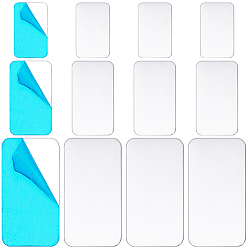 Платина Железные наклейки, самоклеющиеся наклейки ремесла, прямоугольные, платина, 30~60x17~30x1 мм, 3 стили, 10 шт / стиль, 30 шт