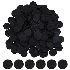 Черный 1000 шт. плоская круглая фетровая ткань, для детей поделки своими руками шитье аксессуары, чёрные, 19x1 мм
