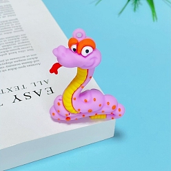 Фиолетовый Пластиковые подвески из пвх, змея, фиолетовые, 58x45 мм