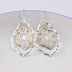 Платина Цинковый сплав мотаться, цветок, платина, 50x30 мм