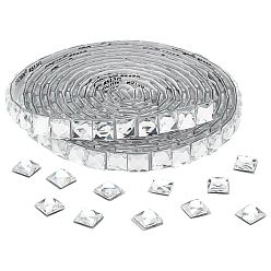 Кристалл 3 ярдов отделка стразами hotfix, самоклеящаяся лента со стеклянными стразами, кристалл, 10x3.5 мм, площади: 10x10 mm