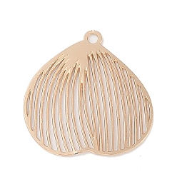 Light Gold Подвески с металлическими украшениями из железа, Petaline, золотой свет, 17.5x17x0.3 мм, отверстие : 1.2 мм