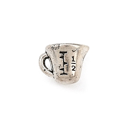 Античное Серебро Сплавочные подвески тибетского стиля, амулеты чашка кофе, античное серебро, 6x8x6.5 мм, отверстие : 2x1 мм