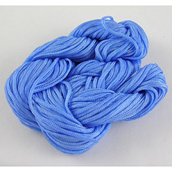 Королевский синий Нейлоновая нить, нейлоновая нить для плетения браслета, королевский синий, 1.5 мм, 14 м / партии