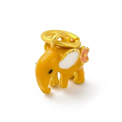 (932FM) Темно-синий аква-матовый с подкладкой Сплав эмали прелести, с целью перехода в кольце, очарование слона, золотые, темно-золотистые, 11.5x11.5x7 мм, отверстие : 5.5 мм