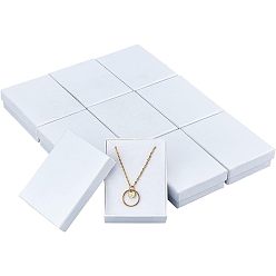 White Paper Boxes, Jewelry Gift Boxes, Rectangle, White, 7x9x2.8cm