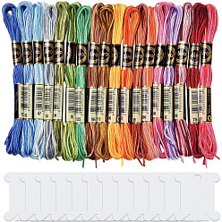 (52) Непрозрачная лаванда 6-слойная полиэфирная нить для вышивания, нитки для вышивки крестом, сегмент окрашенный градиентный цвет/рождественская/осенняя цветовая серия, 12 шт. пластиковые доски для намотки нитей, разноцветные, 0.5 мм, около 8.75 ярдов (8 м) / моток, 18 цветов, 1 моток/цвет, 18 мотков/набор