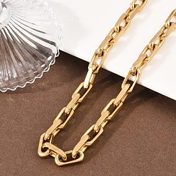 Золотой 7.5мм 304 ожерелья из нержавеющей стали со скрепками, ионное покрытие (ip), золотые, 27.83 дюйм (70.7 см)