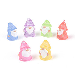 (52) Непрозрачная лаванда Светящиеся смоляные гномы демонстрируют украшения, аксессуары для кукольного домика с микро-ландшафтом, притворяясь опорными украшениями, светится в темноте, разноцветные, 11.5x11x16.5 мм