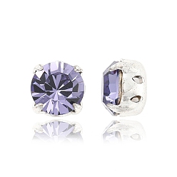 20410 Tanzanite Preciosa® maxima crystal в пришивной чашке, чешский хрусталь, с настройками латуни, 719 37 081 шатон (круглый), серебряные, 20410 танзанит, ss 39 (8.15~8.4 мм)